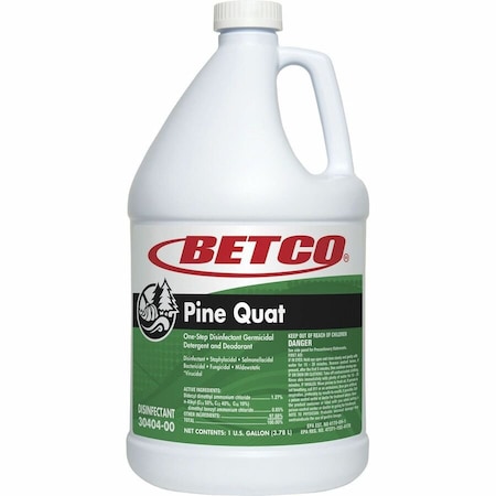 Betco Pine Quat Disinfectant, Pine Scent, 128 oz Bottle, 4PK 3040400