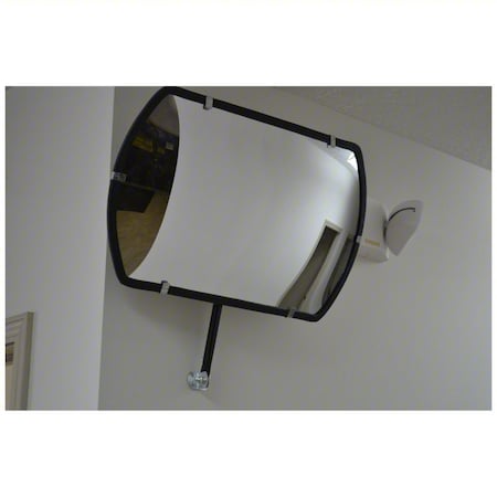 Fred Silver Convex Security Mirror, Acrylic, Not Applicable, Hardboard, Rectangular, 180  Degrees Viewing Angle PLXR-2436-DT