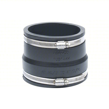 Fernco Pipe Stock Coupling, PVC, 4in Slip-On 1051-44