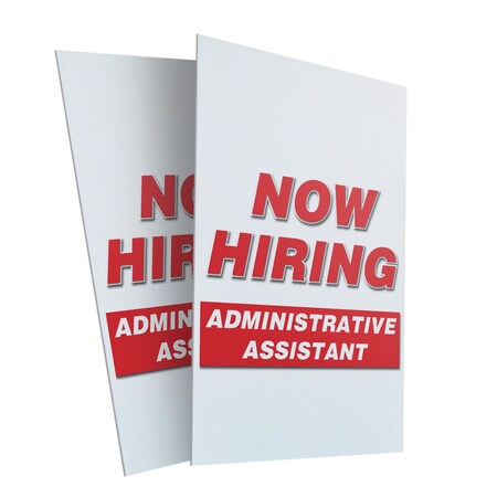 Signmission Administrative Assistant, Plastic Signs Only 24 Inch x 36 Inch, Corrugated Plastic, 2PK CSB-2436-2PACK-ADMINISTRATIVE ASSISTANT