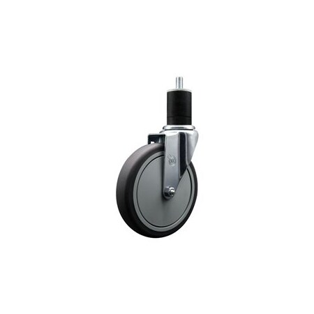 Service Caster 6'' Thermoplastic Rubber Wheel Swivel 1-3/4'' Expanding Stem Caster SCC-EX20S614-TPRB-134
