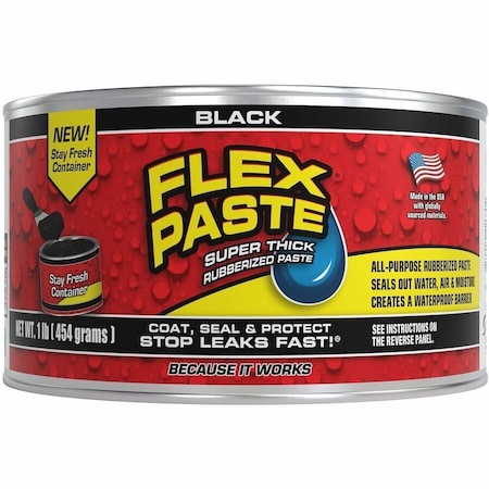 Flex Seal Flex Paste, Can, Black, Not Applicable PFSBLKR16
