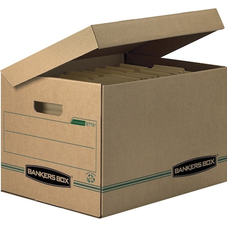Fellowes Storage Case Stackable Storage Case, Green, Paper 12772