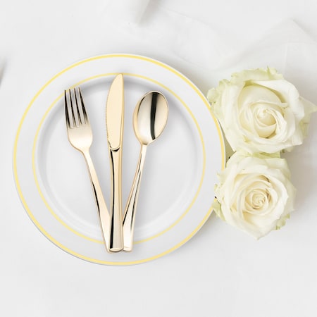 Smarty Had A Party Shiny Metallic Gold Plastic Forks (600 Forks), 600PK 7950G-CASE