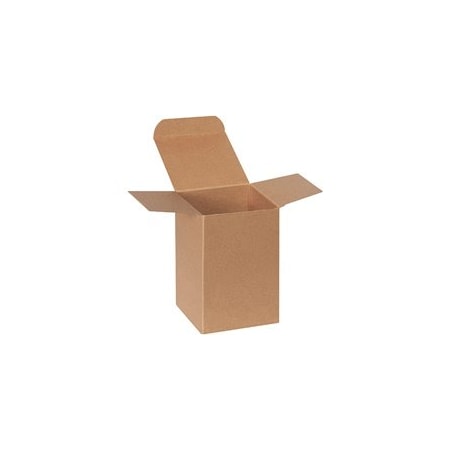 Bubblefast 250-4 x 4 x 6'' Kraft Reverse Tuck Folding Cartons, 250PK BFRTS26