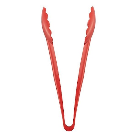 Carlisle Foodservice Utility Tong, Red, 8.85 In, PK12 470905