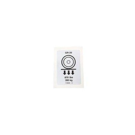 Genie REPLACEMENT DECAL-LABEL-WHEEL LOAD GR20 T106669GT