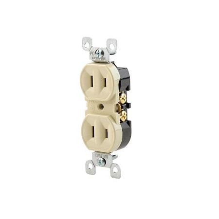 Leviton Residential Grade Duplex Receptacle, 15 Amp, 125 Volt 223-I