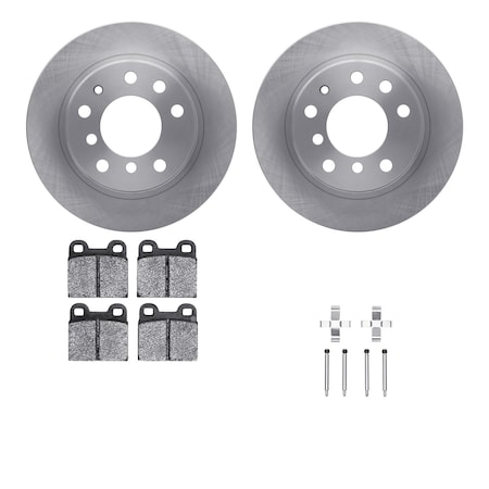 Dynamic Friction Co DFC Rotors with EURO 5000 Ceramic Brake Pads includes Hardware 6612-31011