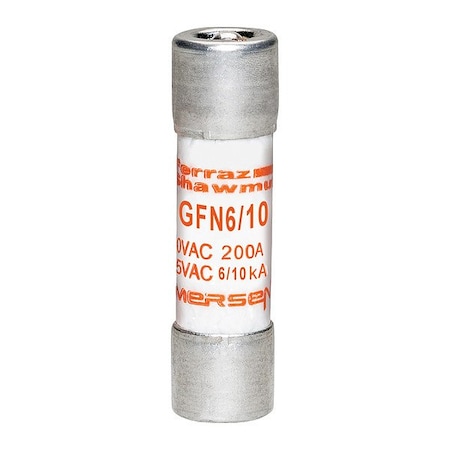 Mersen Fuse, 1 1/2 in L, 250 V AC, 600 mA GFN6/10