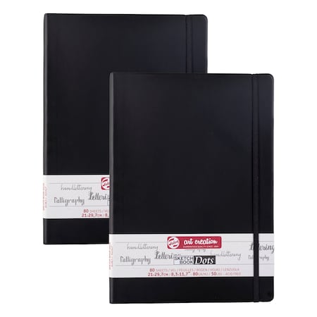 Talens Art Creation Dotted Sketchbook, 80 Sheets, 50lbs, 8.3'' x 11.7'' (A4), 2PK 9314403M