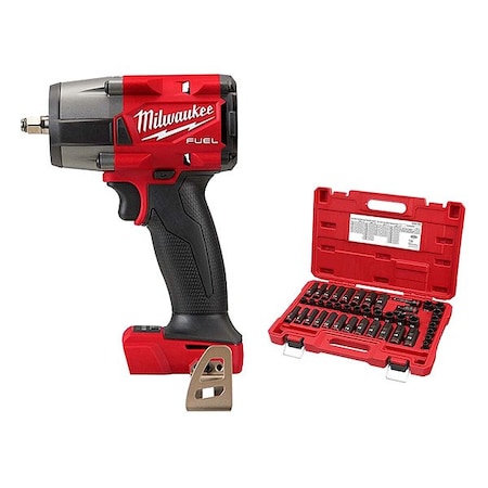 Milwaukee Tool Impact Wrench Kit, 18 V DC, Square 2960-20, 49-66-7009