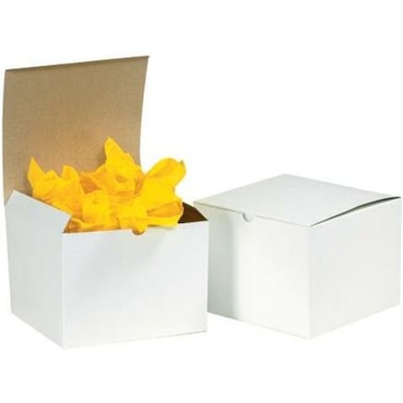 Partners Brand 10 in x 5 in x 4 in Gift Box, White, Fiberboard, 100 PK GB105