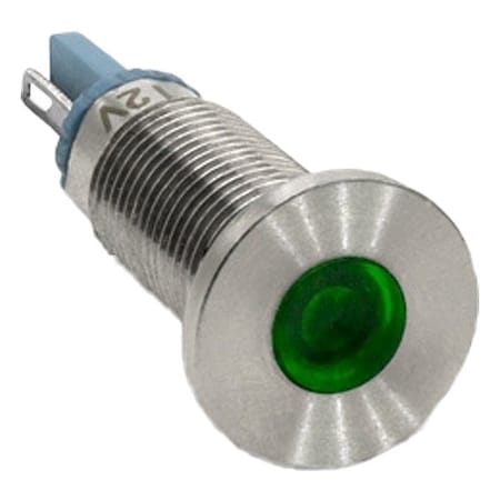 Dialight Panel Indicator Light, SS, Green 6201201304F