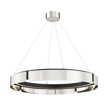 Hudson Valley Lighting Tribeca 0 Light Chandelier 32.75 In. Burnished Nickel/Black Combo 2933-BN/BK