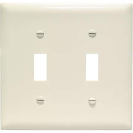 Nextgen TP2LACC30 Nylon Wall Plate, 2 Gang, Almond NE570254