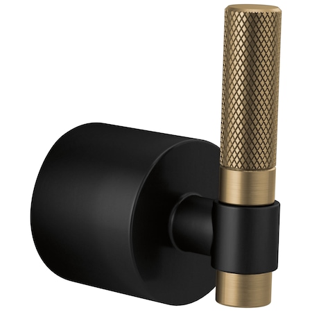 Brizo Litze 3 And 6 Setting Diverter Trim Handle Kit, T-Lever Matte Black/Luxe Gold HL933-BLGL