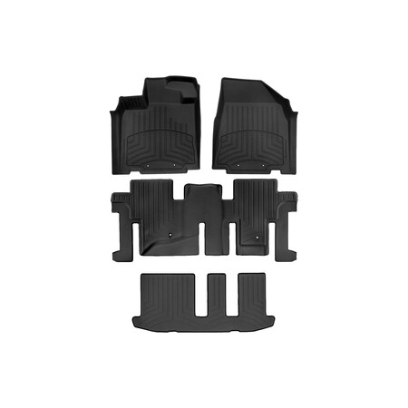 Weathertech Black, Front and Rear and Rear FloorLiner HP 44445-1-2-3IM