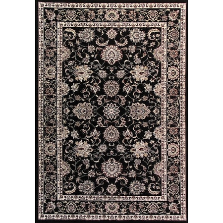 Art Carpet 8 x 10 ft. Arabella Collection Traditional Border Woven Area Rug, Black 841864102239