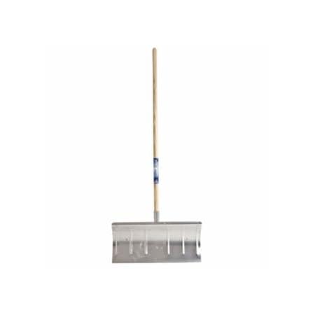 Union Tools Arctic Blast Aluminum Snow Pusher/Shovel, 12 X 24 Blade, Wood Straight Handle 027-1641900