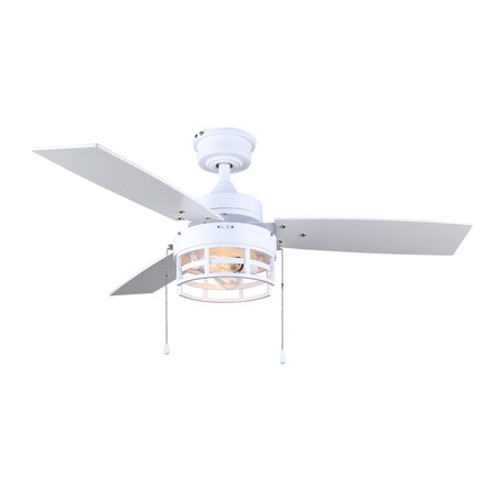 Canarm Ceiling Fan, 42 in Blade dia., White CF42ATT3WH