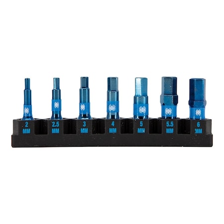 Spyder 7-Piece 1/4-in x 1-in Metric Impact Set 19066