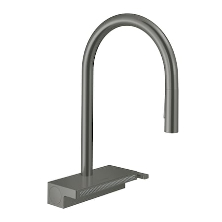 Hansgrohe Aquno Select HighArc Kitchen Faucet, 3-Spray Pull-Down, 1.75 GPM in Brushed Black Chrome 73837341