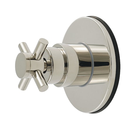 Kingston Brass Single-Handle Six-Way Diverter Valve with Round Trim Kit, Polished Nickel KS4036DX