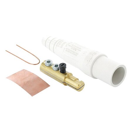 Leviton Single Pole Inline, 190 A, Male, White 16D44-UW