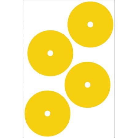 Accuform GAUGE MARKING DECALS 4 in  COLOR YELLOW GML105YL