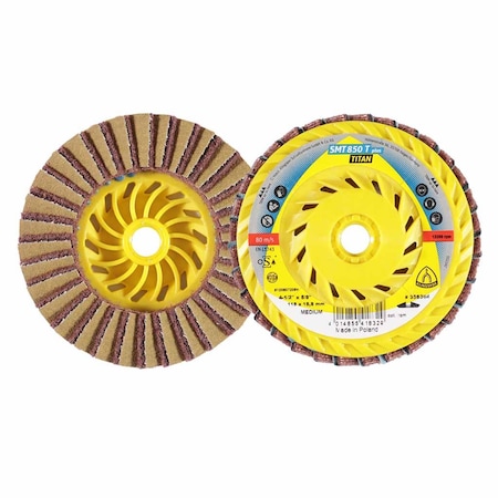 Klingspor SMT Titan 850 4-1/2" 80 Grit Medium Flap Disc, 5PK 850080115T