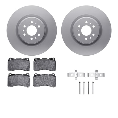 Dynamic Friction Co DFC GEOSPEC Coated Rotors with 5000 Brake Pads - Ceramic and Hardware 4512-46069