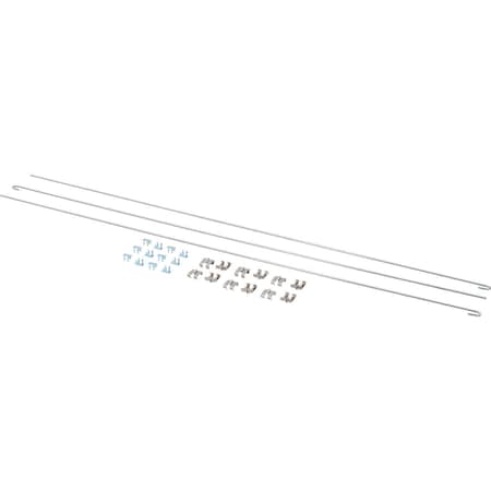 Global Industrial Nexel 84"L Rods and Clips For Wire Shelving Units, Chrome (Set of 3) B2256991