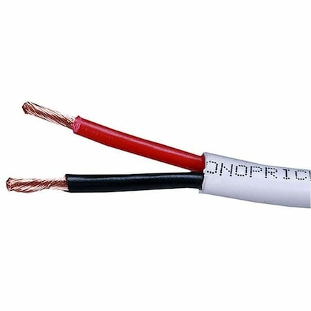 Monoprice Speaker Wire CL2 Rated 2-Conductor 18AWG 500ft White 41402