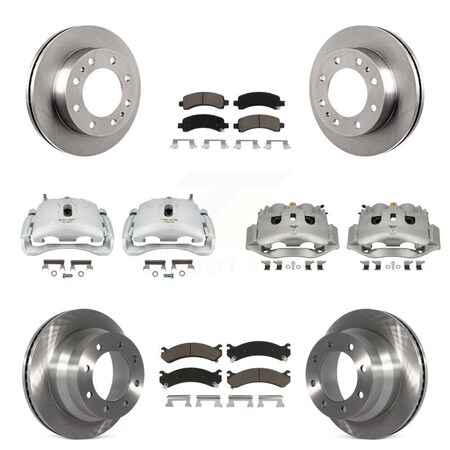 Cmx Front Rear Disc Brake Caliper Rotors & Ceramic Pad Kit 10Pc For Chevrolet Express 4500 KC8-101152C