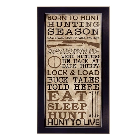 Homeroots Hunting Season Black Framed Print Wall Art 404846