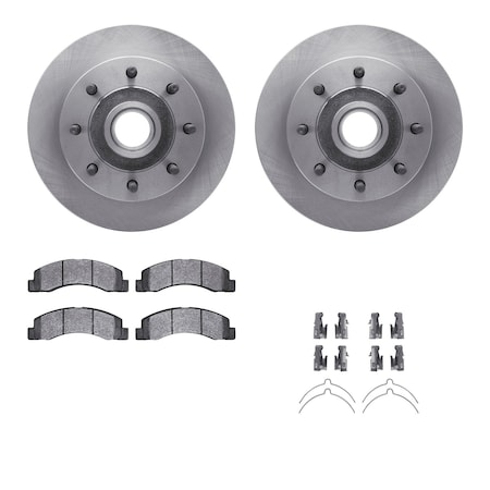 Dynamic Friction Co DFC Brake Rotor- Heavy Duty Brake Pad includes Hardware 6412-54146