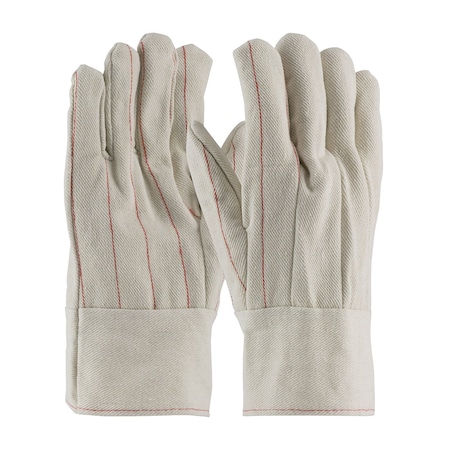Pip Cotton Canvas Double Palm Glove with Nap-In Finish, Band Top, 12PK 92-918BT