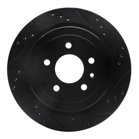 Dynamic Friction Co DFC Brake Rotor - Drilled and Slotted - Black 633-46032R