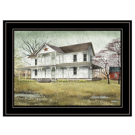 Homeroots April Showers 2 Black Framed Print Wall Art 404426