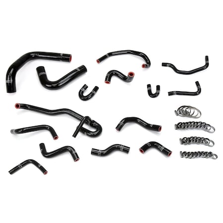 Hps Performance High Temp Reinforced Silicone Radiator and Heater Coolant Hose Kit, Black,  57-2191-BLK