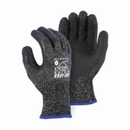 Majestic Glove Cut-Less Cut-Resistant Gloves, Medium, Latex Coating, Knit Wrist Cuff, Resists: Abrasion, Cut 34-1570/M
