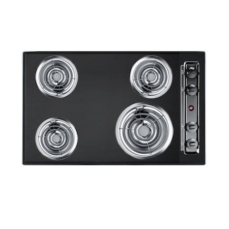 Summit 30in Wide 4-Burner Coil Cooktop TEL05