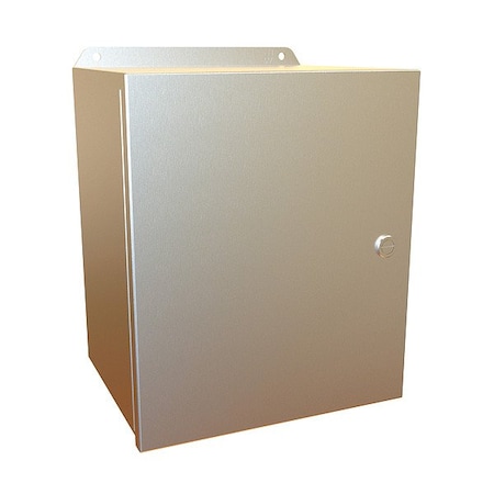Hammond Latches Electrical Enclosure, 12 in H, 8 in D, 10 in W, 12, 13, 3R, 4, 4X, Stainless Steel EJ12108SS