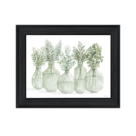 Homeroots Simply Sage Black Framed Print Wall Art 529760