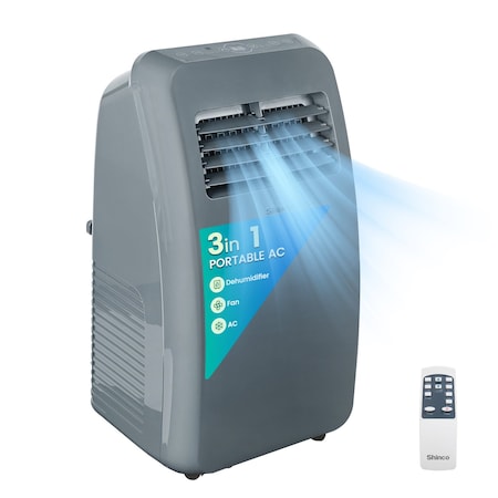 Edendirect 8,000 BTU (4,550 BTU DOE) Portable Air Conditioner Cools 350 sq. ft. with Dehum & Remote ZR-SPF2-08CG