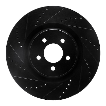 Dynamic Friction Co DFC Brake Rotor - Drilled and Slotted - Black 633-54060L