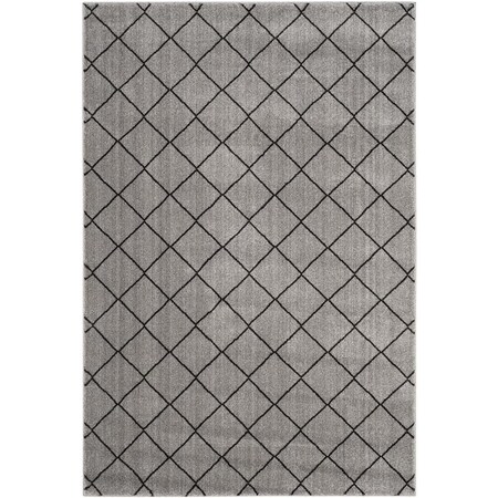 Safavieh 3 x 5 ft. Tunisia Power Loomed Area RugGrey & Black Small Rectangle TUN294K-3