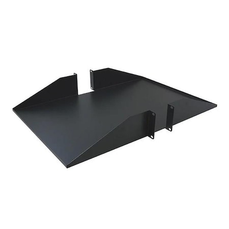 Wavenet Black Steel Double Sided 2U Rack Mount Cantilever Shelf for 19 in. Network Equipment Rack 3039-N