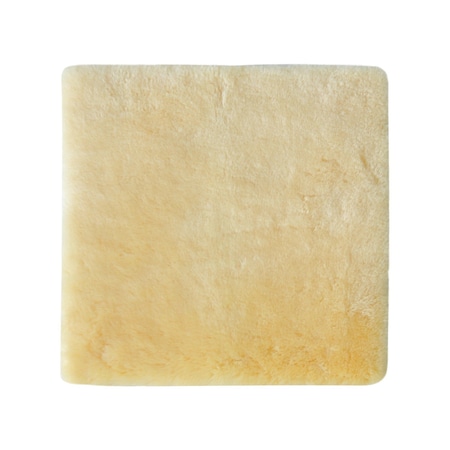 Homeroots 17" Square Natural Off White Medical Grade Sheepskin Chair Pad 388651